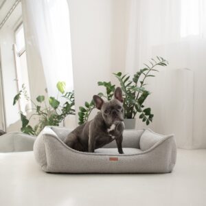 Ortopediska premium hundsängar med löstagbar madrass – BELLUNO GRÅ