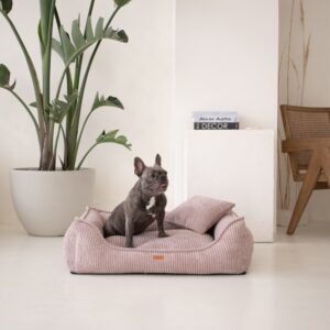 Ortopedisk premiumbädd för hund och katt – MILANO ROSA