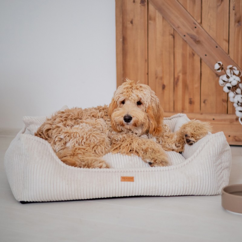 Ortopedisk premiumbädd för hund och katt – MILANO BEIGE - Bild 4